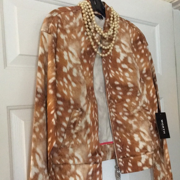 FLASH SALE! • NWT • $598 WORTH NEW YORK Doe Animal Print Bomber Jacket - Picture 3 of 16